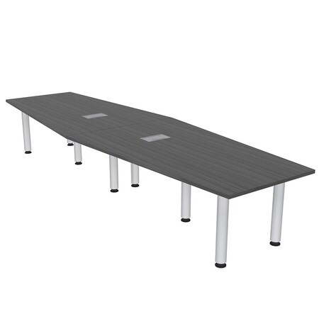 Skutchi Designs 45 in W, 120 in L, 29 in H, Engineered Wood Top, Grey H-HEXIR46119PT-AN-EL